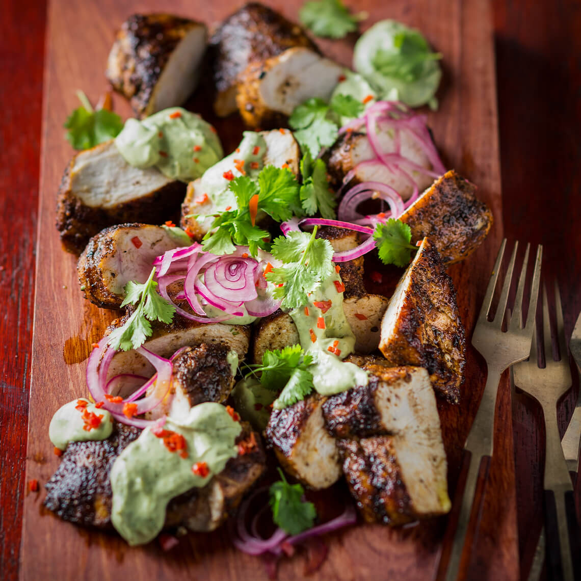 Spicy coffeerubbed chicken with avocado dressing Recipes Pick n Pay